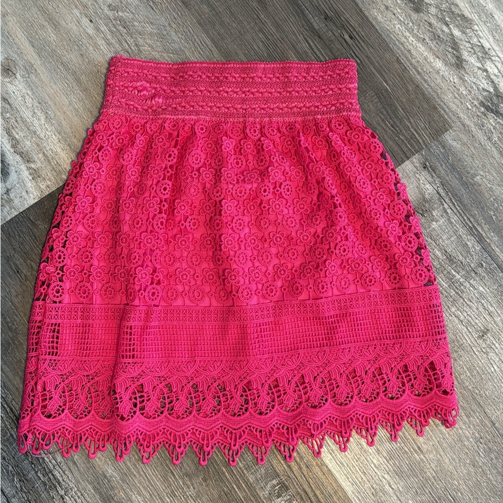Elegant Pink Lace Skirt